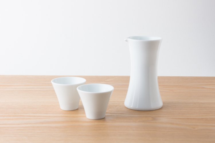 KIHARA - Sake Set White 白磁千段