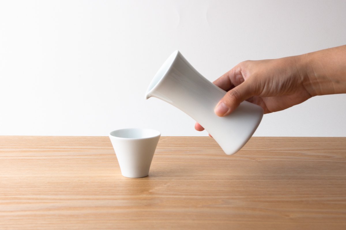 KIHARA - Sake Set White 白磁千段