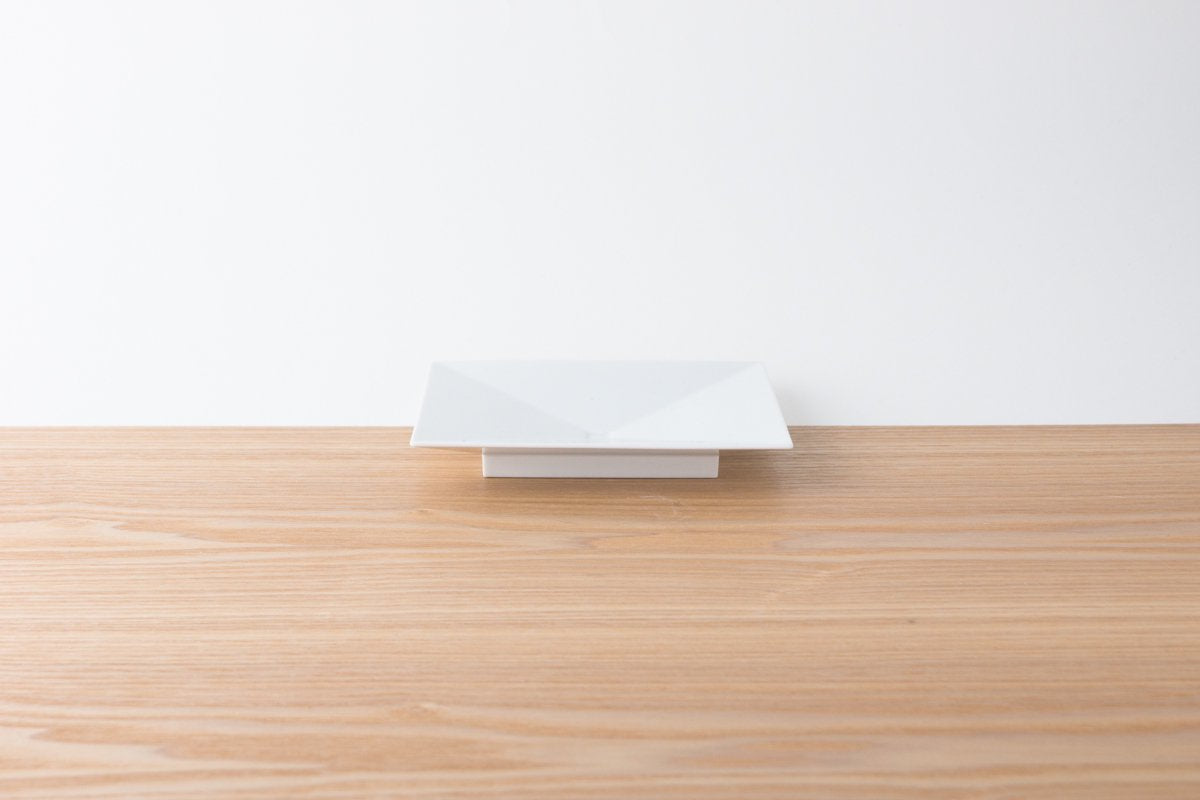 KIHARA - Square Plate 2 pcs Houen White