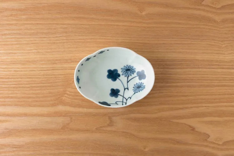 Kihara - Flower Shape Bowl Rhombus 木甲小鉢 古染菱花紋