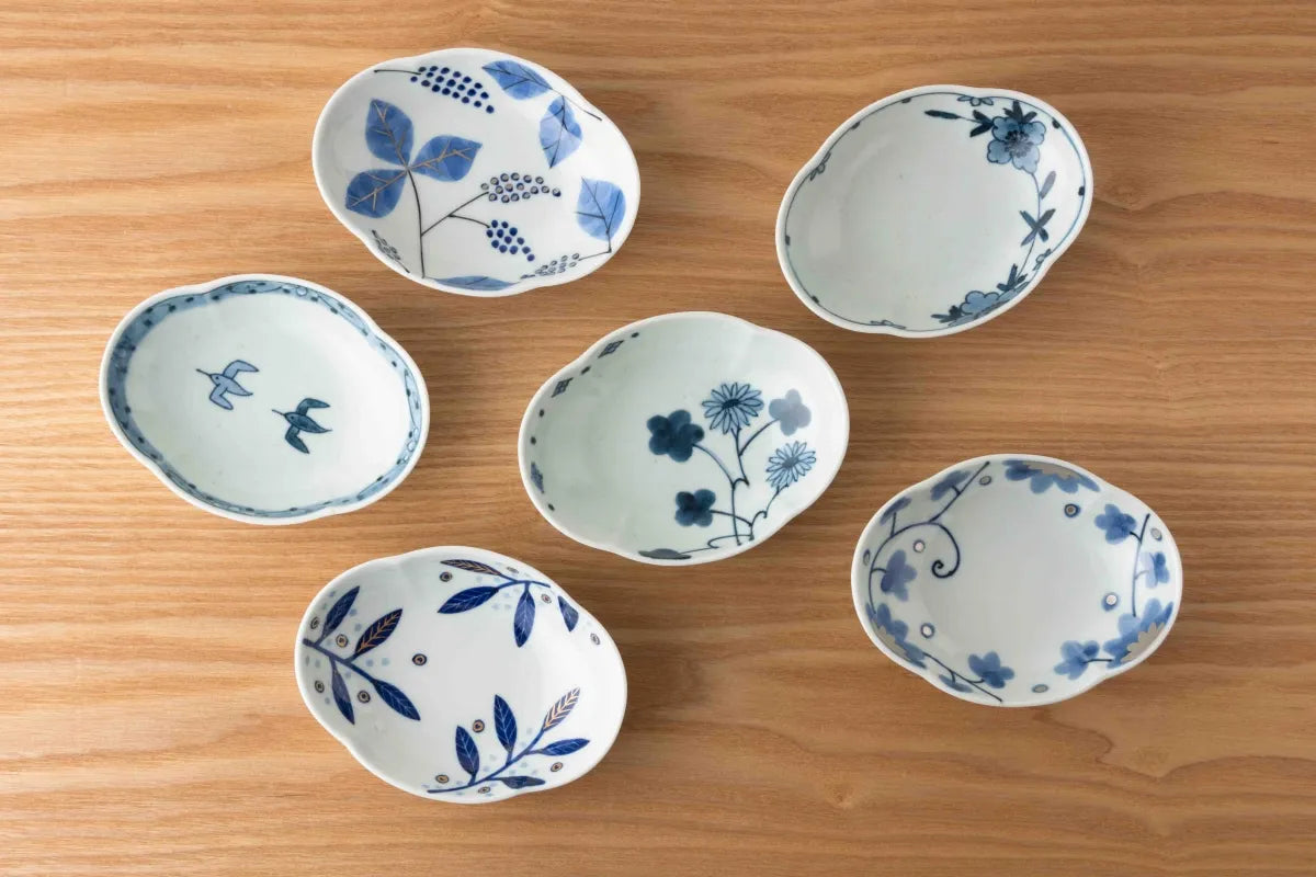 Kihara - Flower Shape Bowl Rhombus 木甲小鉢 古染菱花紋