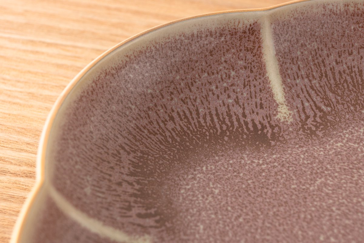 KIHARA - 15cm Flower Shape Plate White/Blue/Pink/Brown
