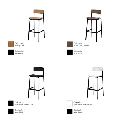 FLO - Angle Stool with Back Rest