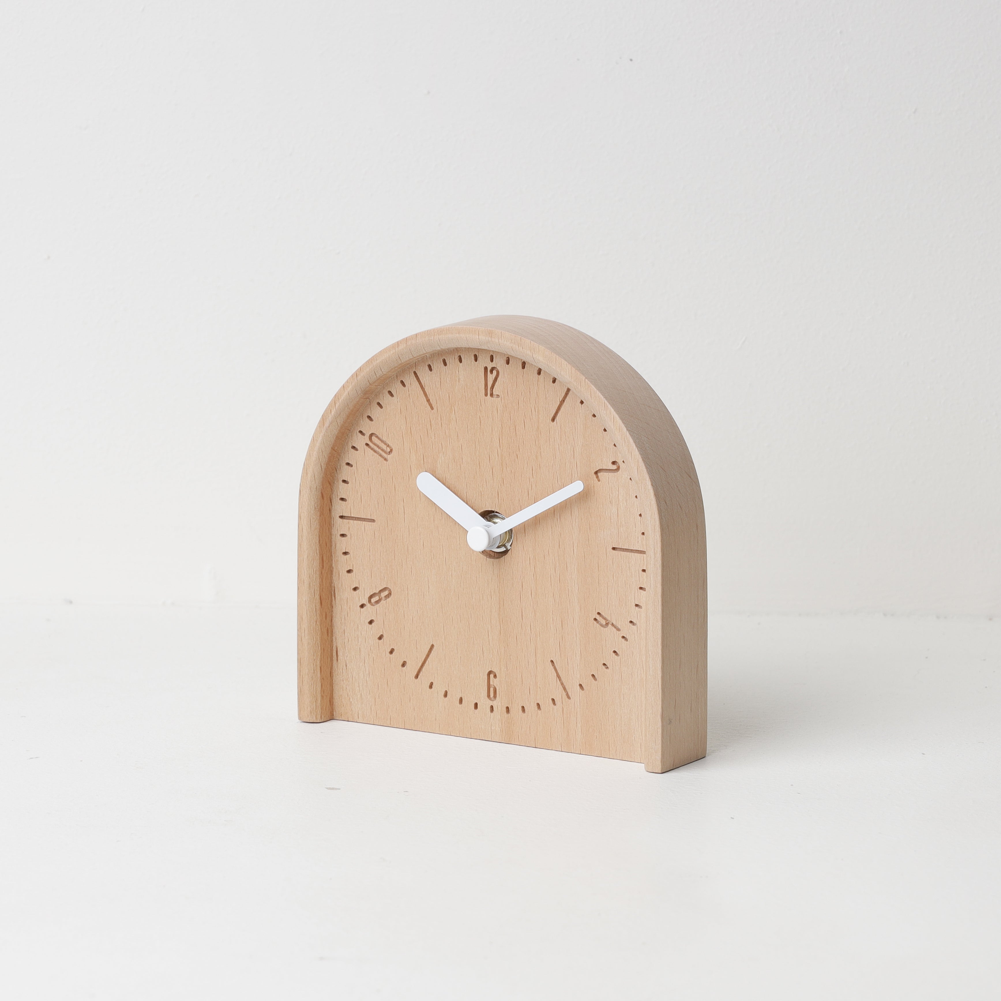 PANA OBJECTS - COBY-T-Natural B. | White H. Wall/Table Clock