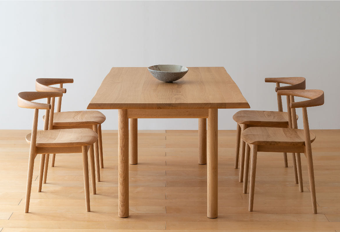 HIDA Sangyo - Kurinoki Semi Armchair (wooden seat)