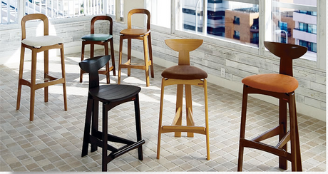 shirakawa - Counter Chair Fabric Seat (S-046, S-047, S-048)