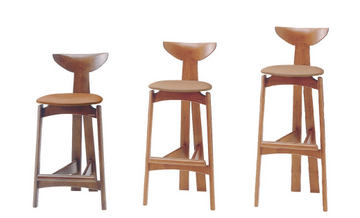 shirakawa - Counter Chair Fabric Seat (S-076, S-077, S-078)