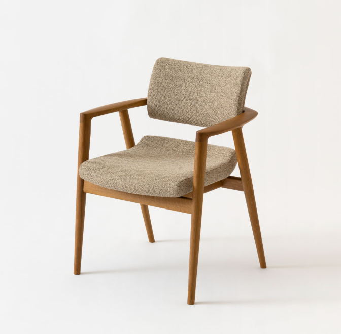 HIDA Sangyo - SEOTO-EX Chair with Arm (upholstered seat)