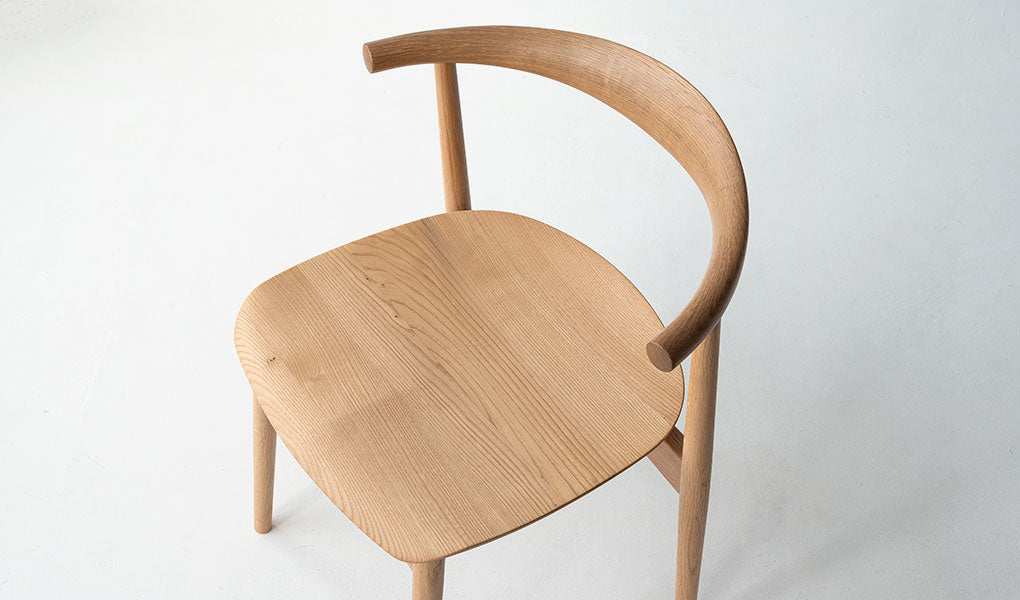 HIDA Sangyo - Kurinoki Semi Armchair (wooden seat)