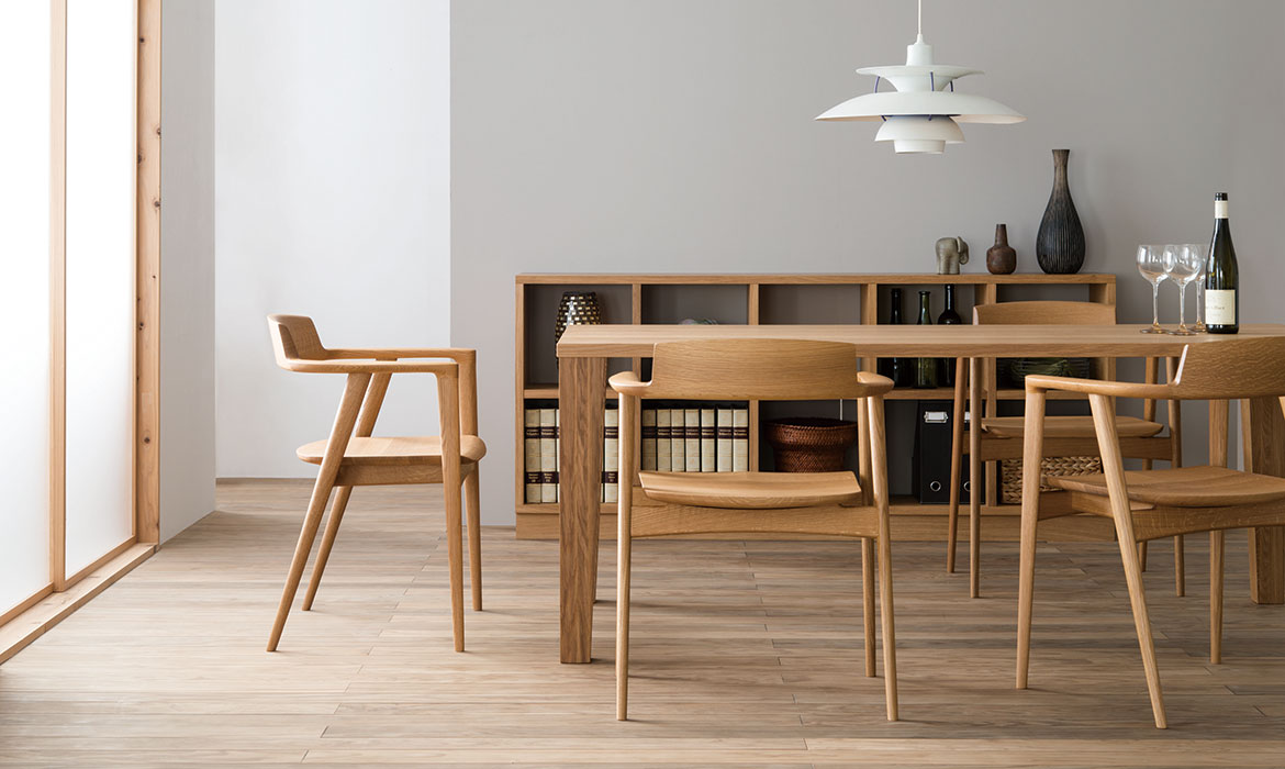 HIDA Sangyo - SEOTO Chair with Arm (upholstered seat)