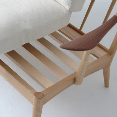 Nissin - White Wood Sofa