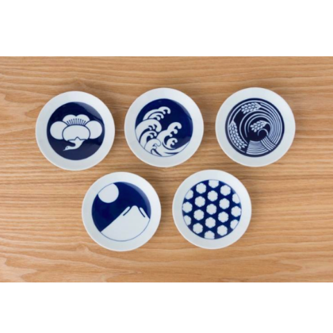 KIHARA - KOMON 10.8cm plate 5 pcs set Seasons