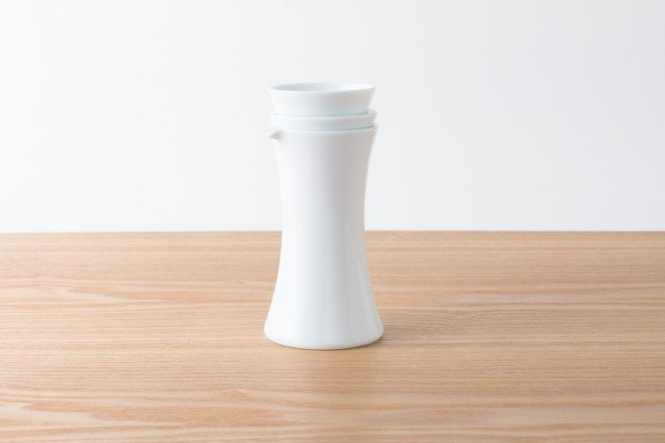KIHARA - Sake Set White 白磁千段