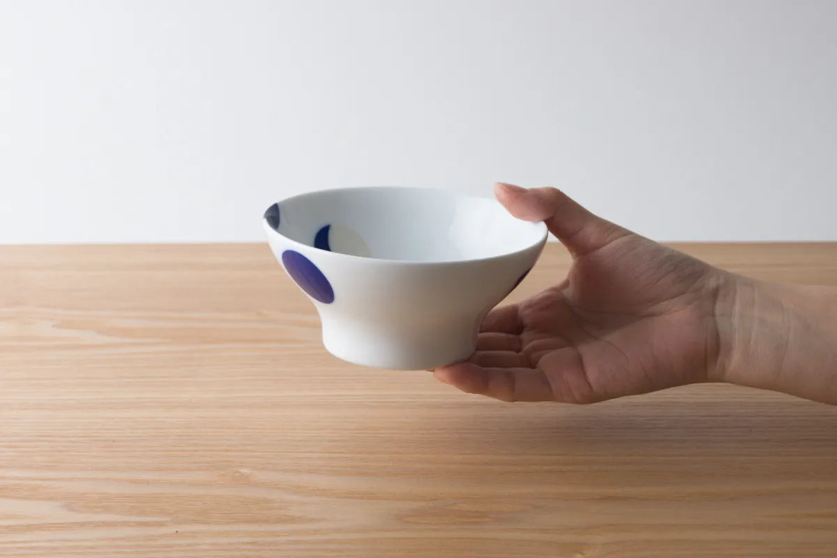 Rice Bowl 2pcs Set Mizutama 飯碗 白磁・水玉 セット