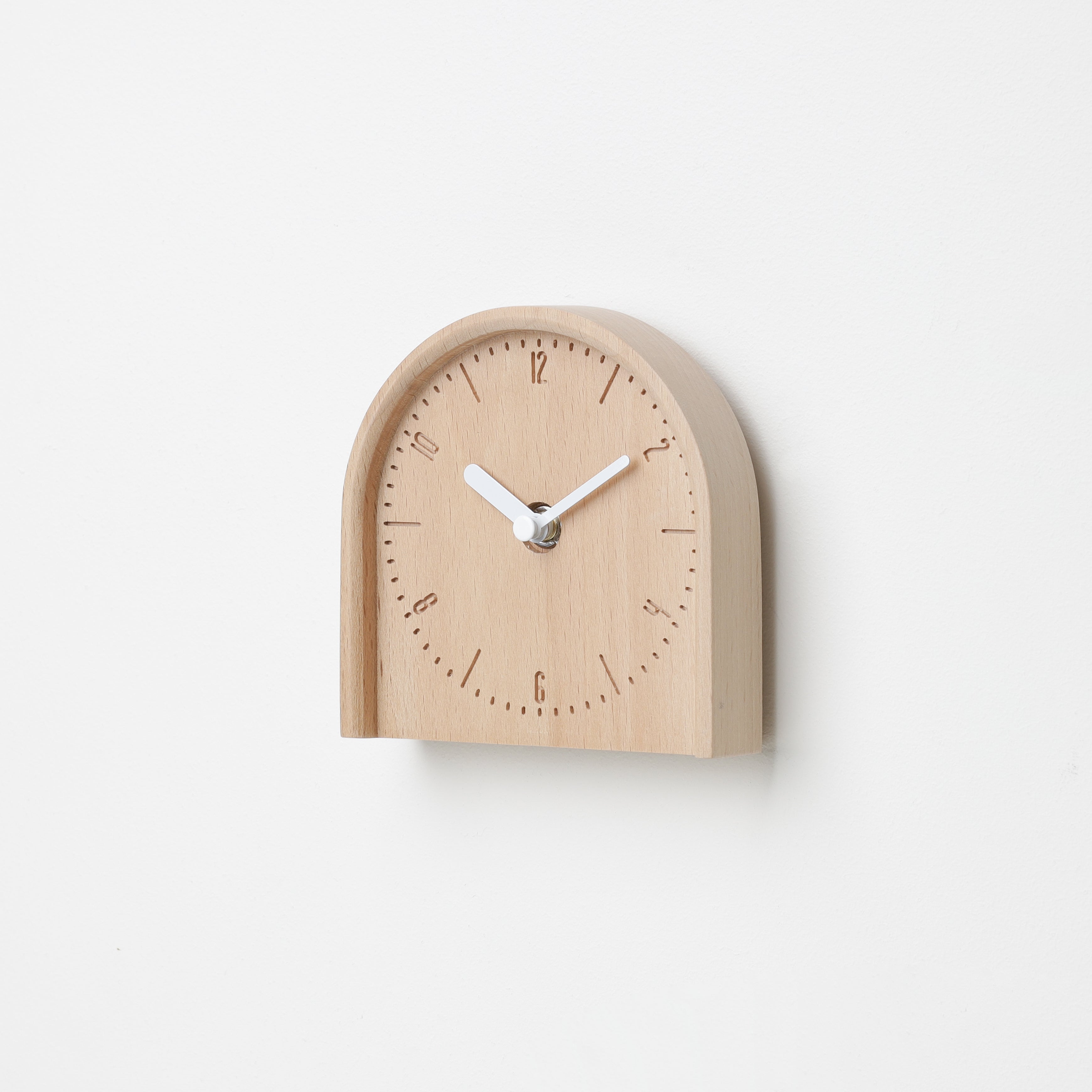 PANA OBJECTS - COBY-T-Natural B. | White H. Wall/Table Clock