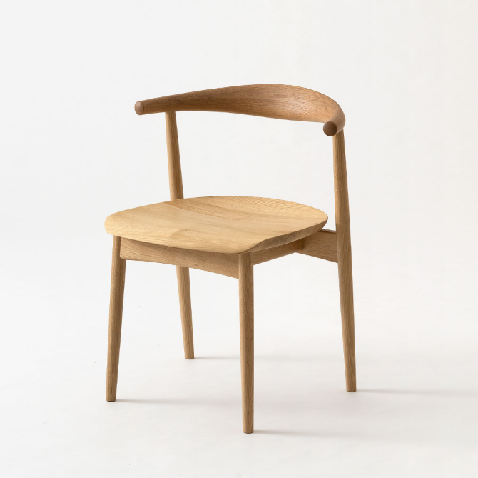 HIDA Sangyo - Kurinoki Semi Armchair (wooden seat)