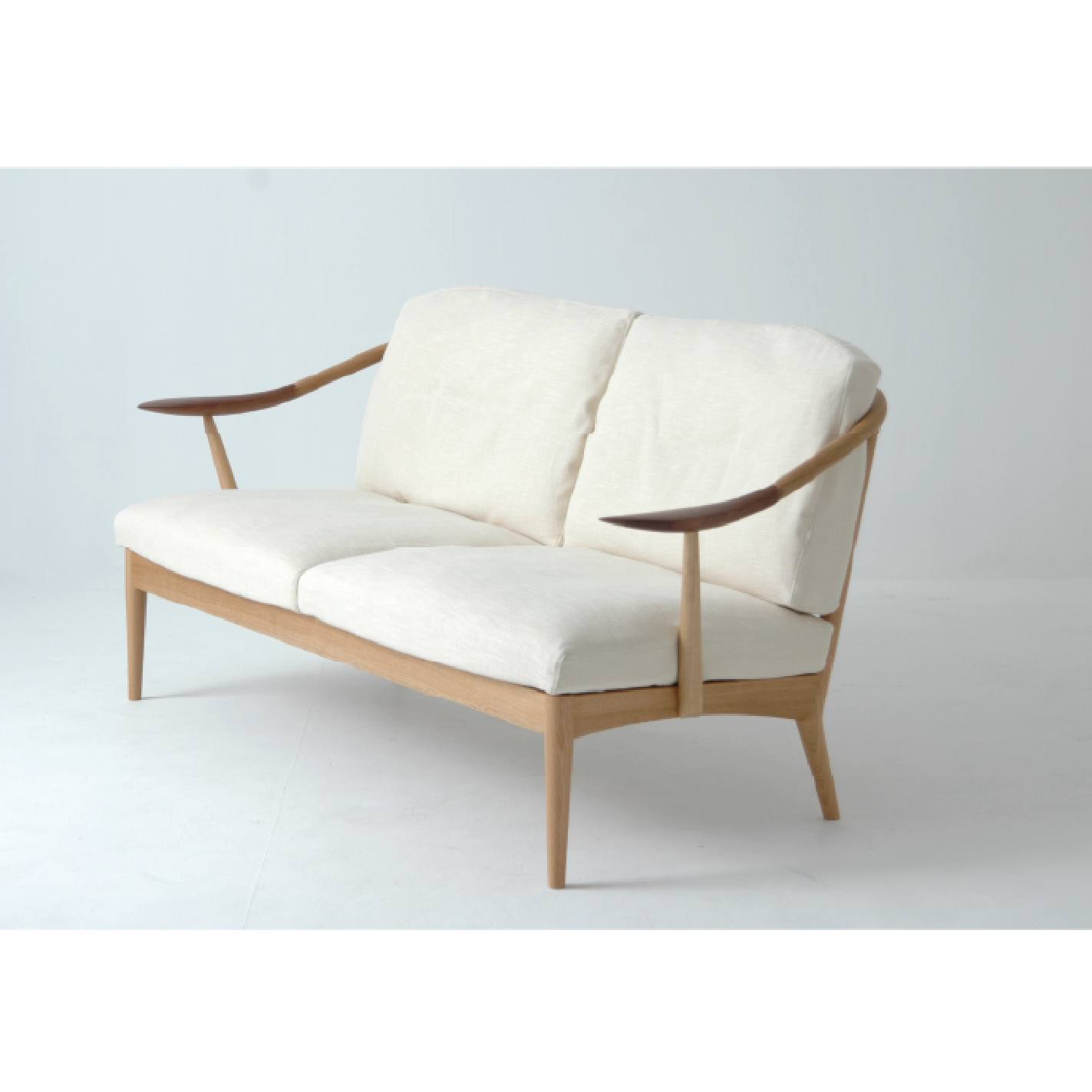 Nissin - White Wood Sofa