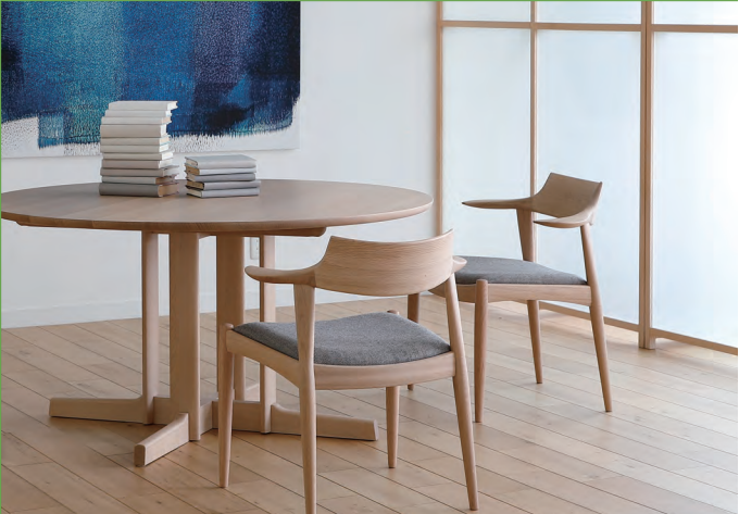 Nissin - White Wood Round Table (Cross Legs)