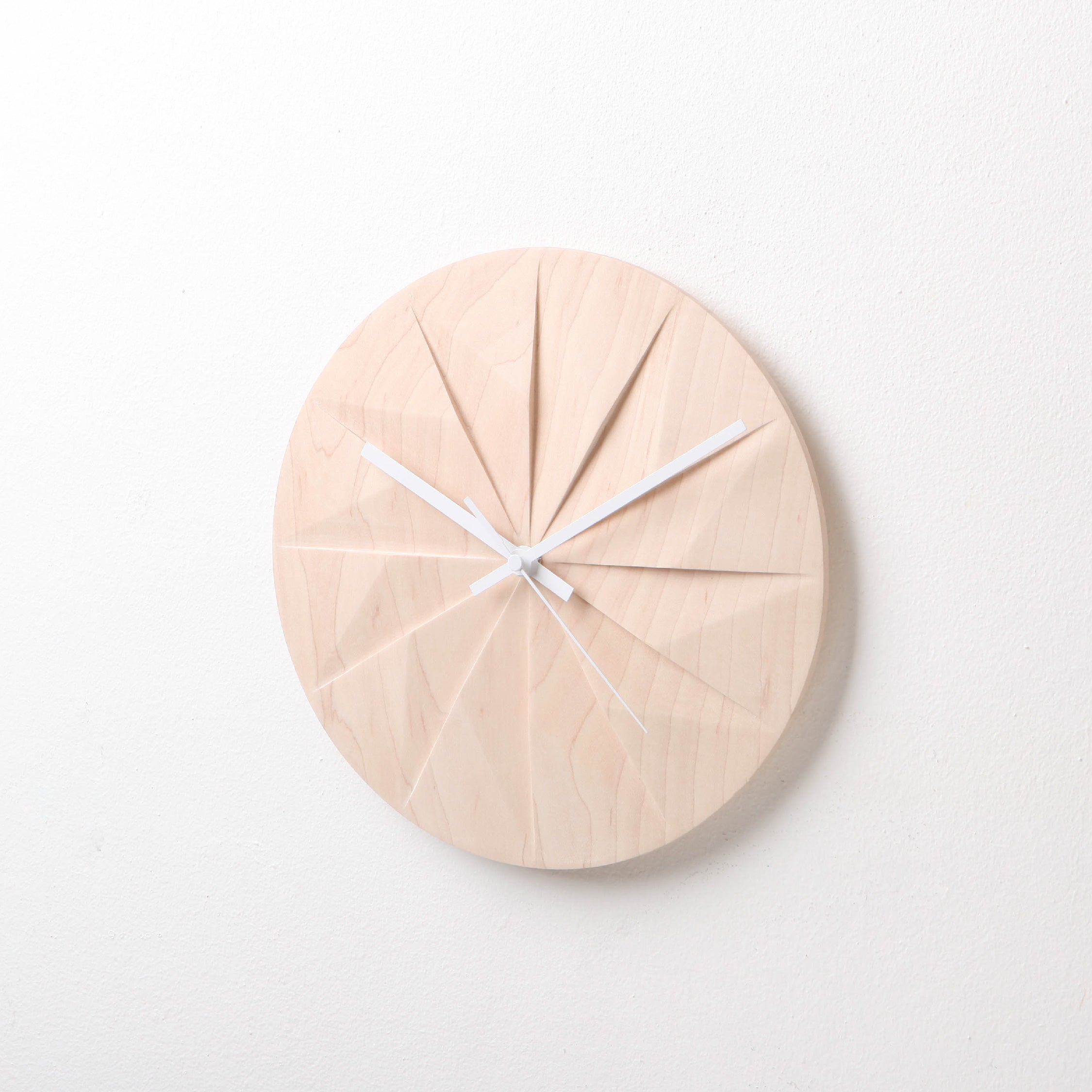 PANA OBJECTS - SHADY Wall Clock |Natural|White Hand Clock|