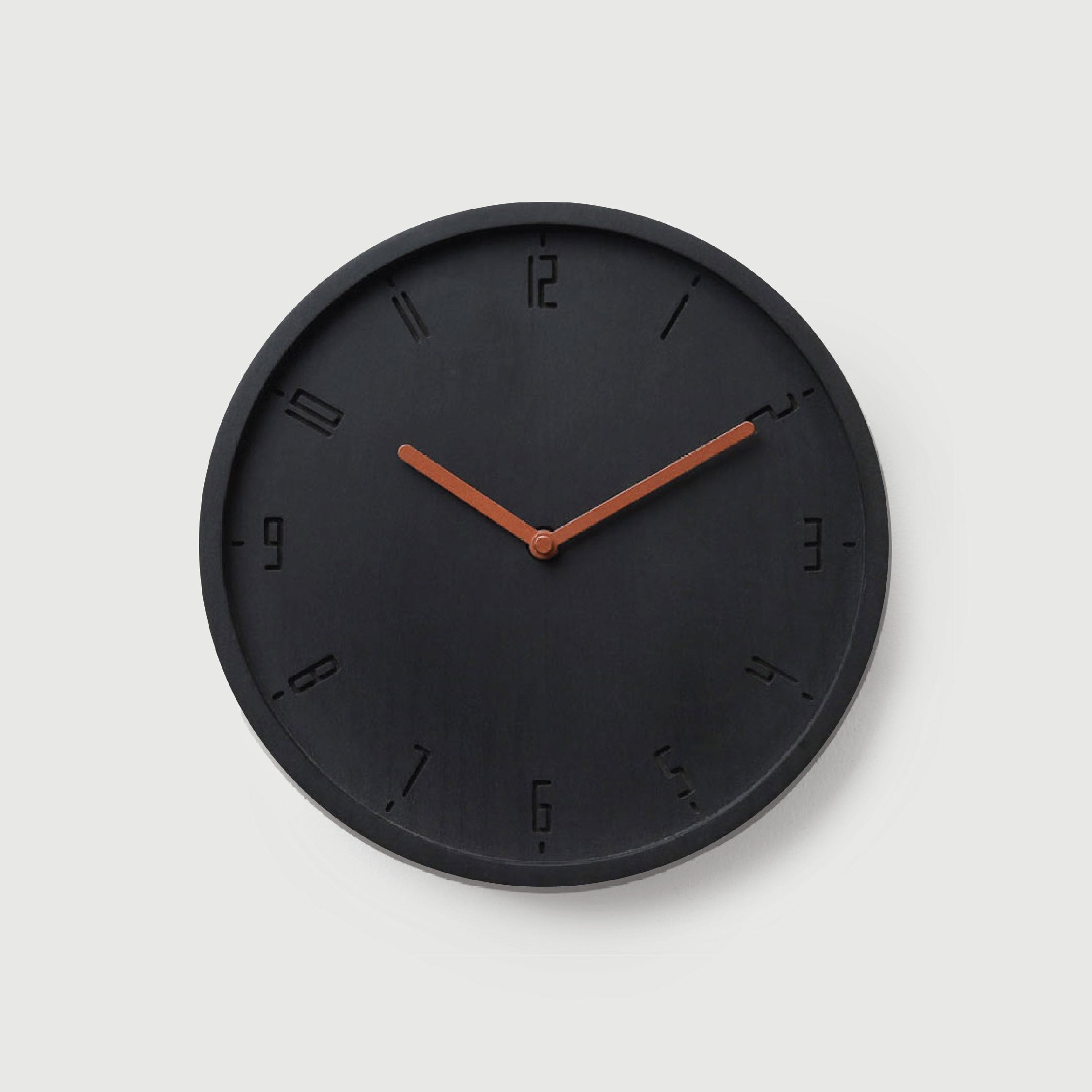 PANA OBJECTS - TIMY-C-Charcoal Black B. | Copper H. Wall Clock