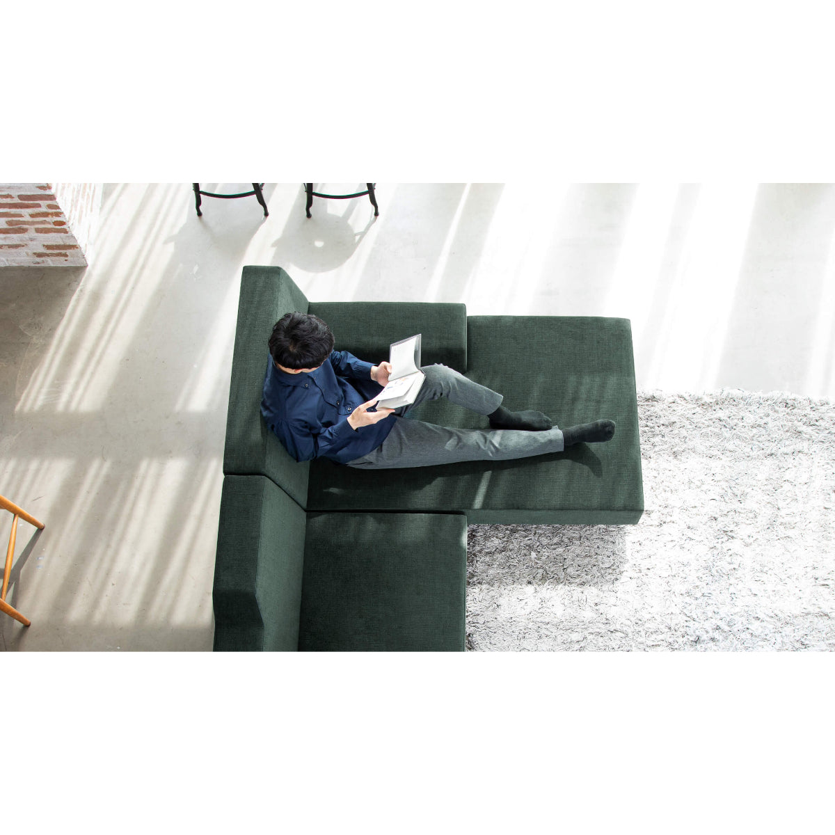 FLANNEL Sofa - SIESTA Sofa (1-Seater Long, 90cm)