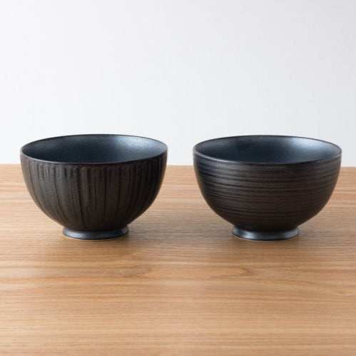KIHARA - Rice Bowl Pair (Black)