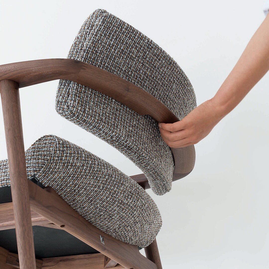 HIDA Sangyo - SEOTO-EX Chair with Arm (upholstered seat)