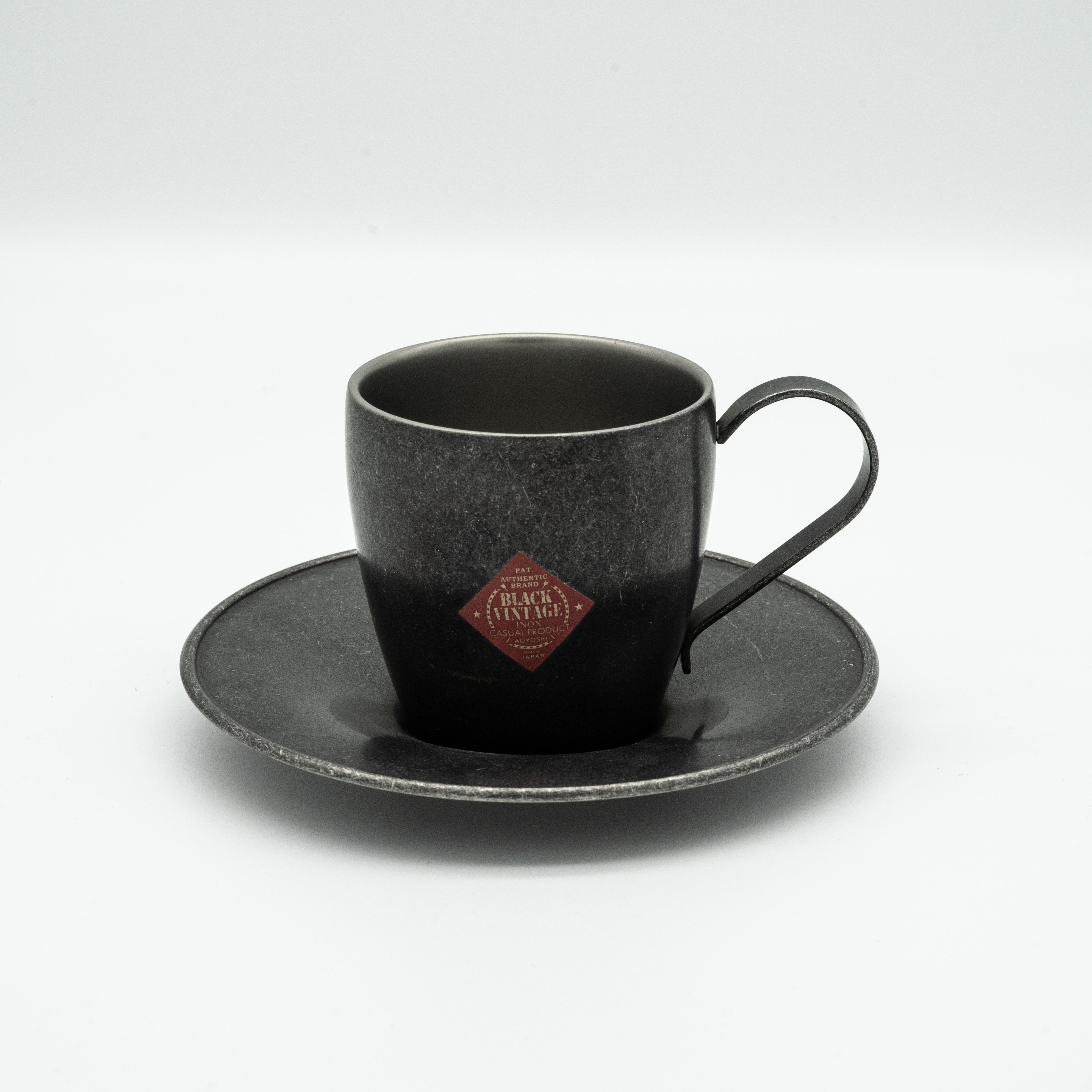 VINTAGE - Black Vintage DW Cup & Saucer 160ml